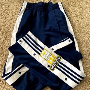 Adidas tear away track pants